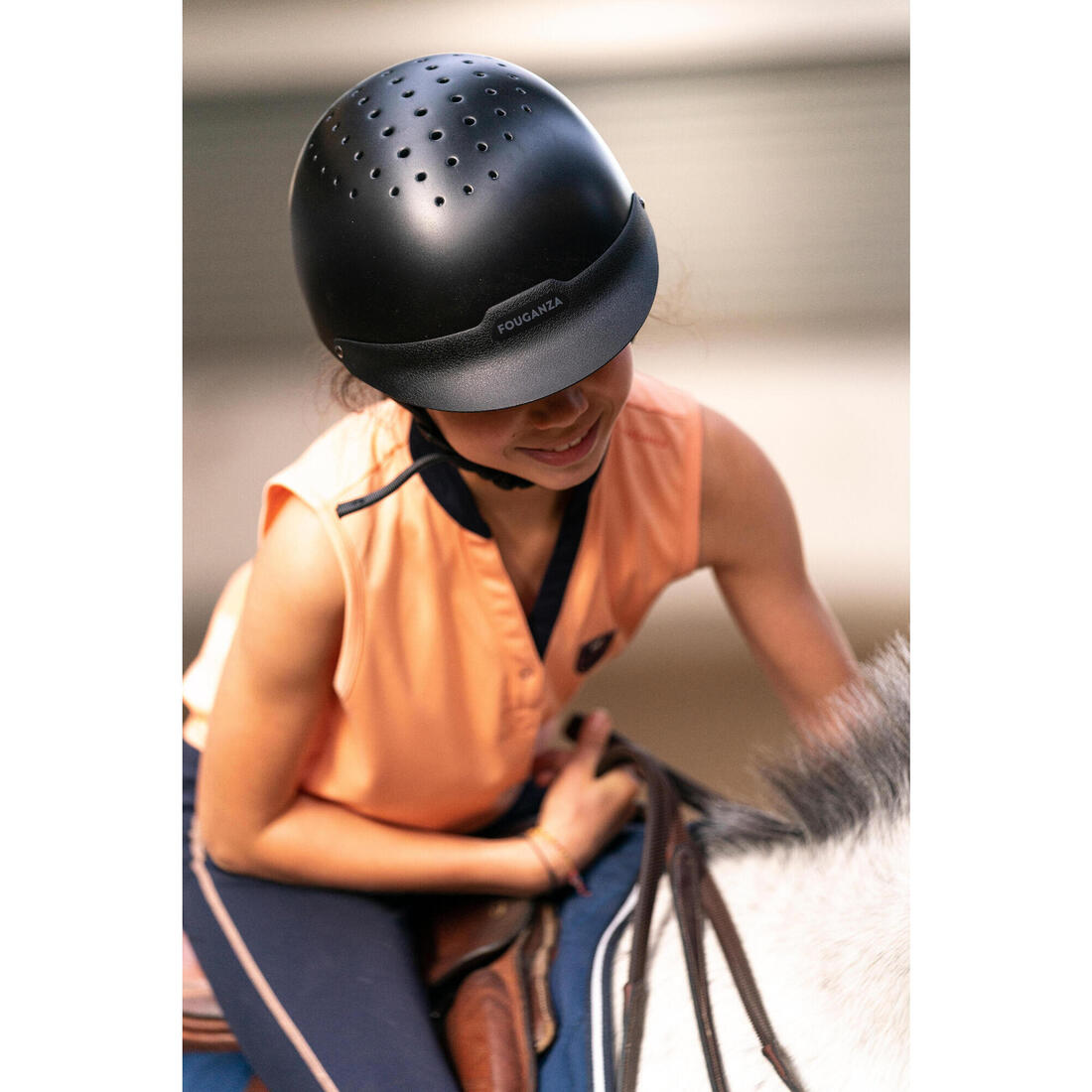 Casque équitation Adulte et Enfant - 100 noir