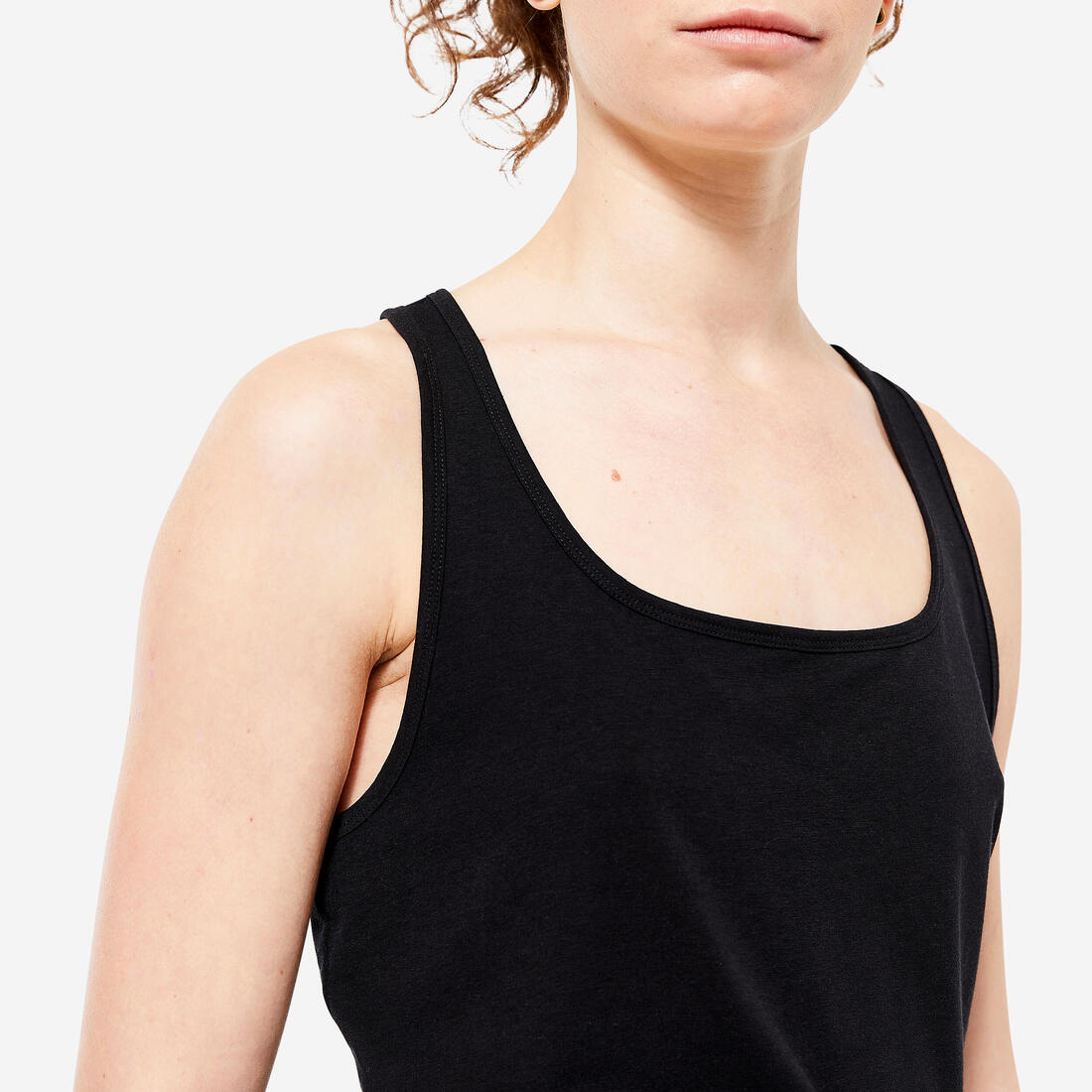 Débardeur slim col rond fitness femme