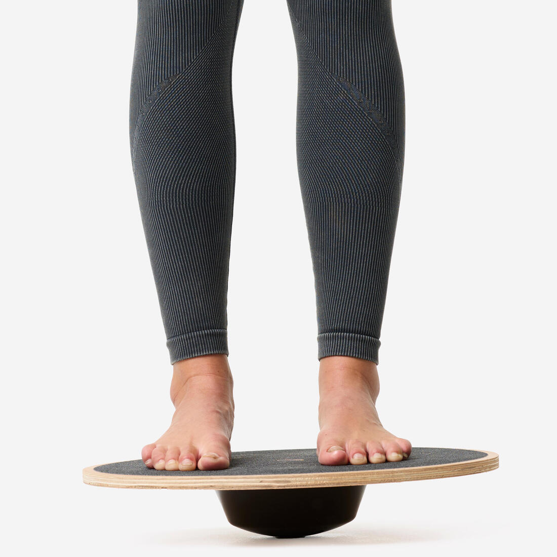 Planche d'équilibre de fitness en bois, noir