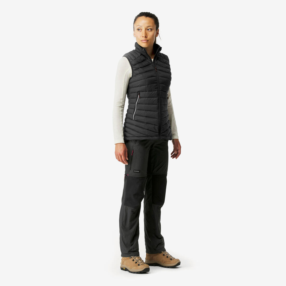 Doudoune sans manche en duvet de trek montagne - MT100 - femme