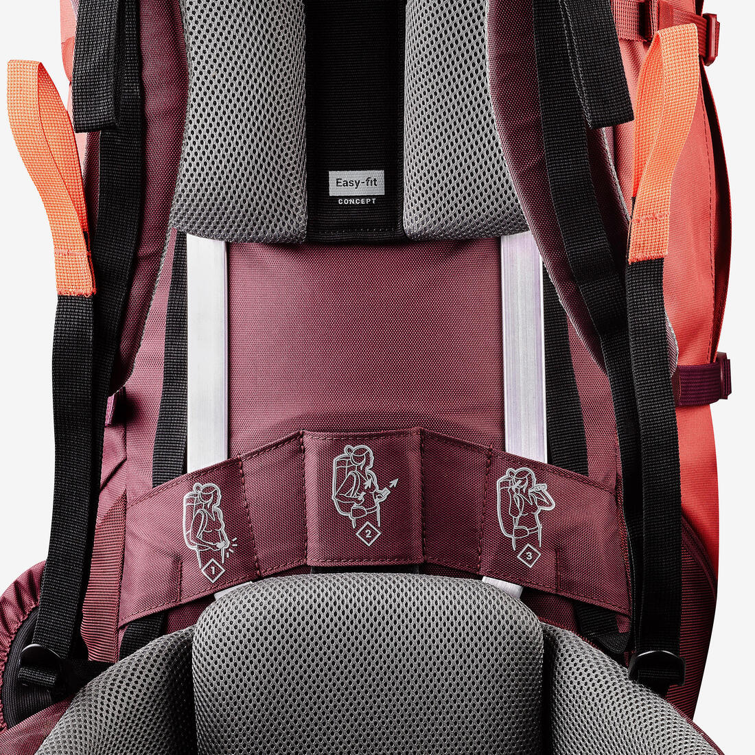 Sac à dos de trekking femme 50 l - mt 100 easyfit