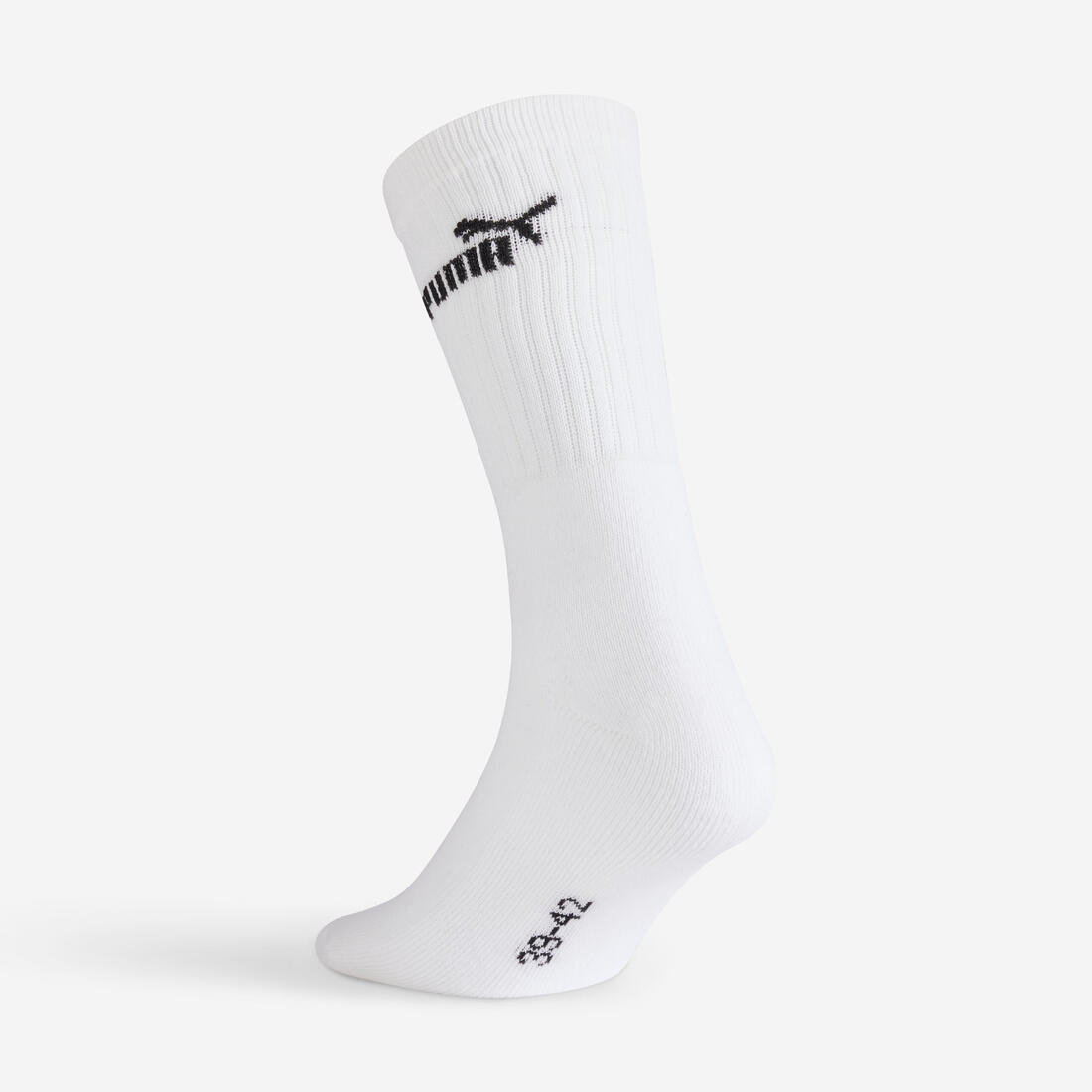 Chaussettes de sport hautes lot de 3 paires enfant, Puma JR high blanc gris noir