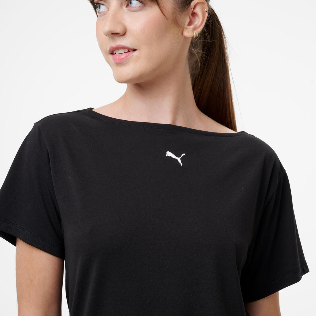 T-shirt ample de fitness femme, rose pâle
