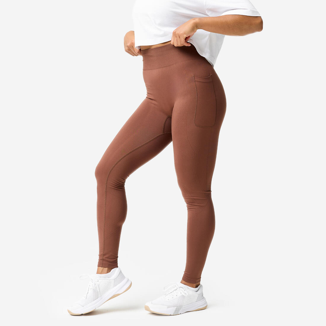 Legging de sport taille haute sans couture et push-up femme