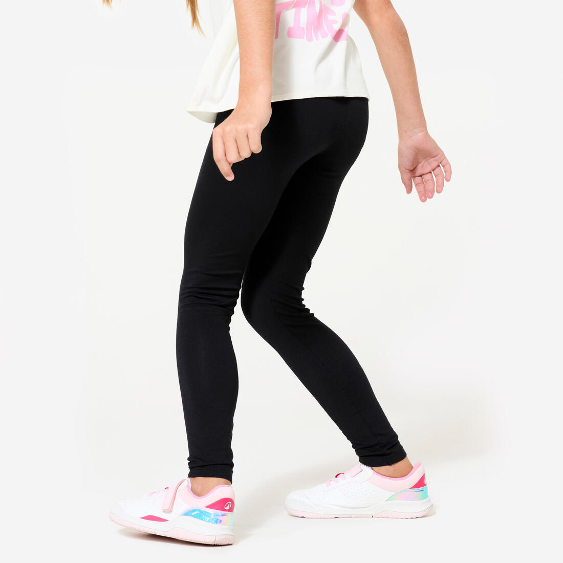 Legging fille coton - Basique noir
