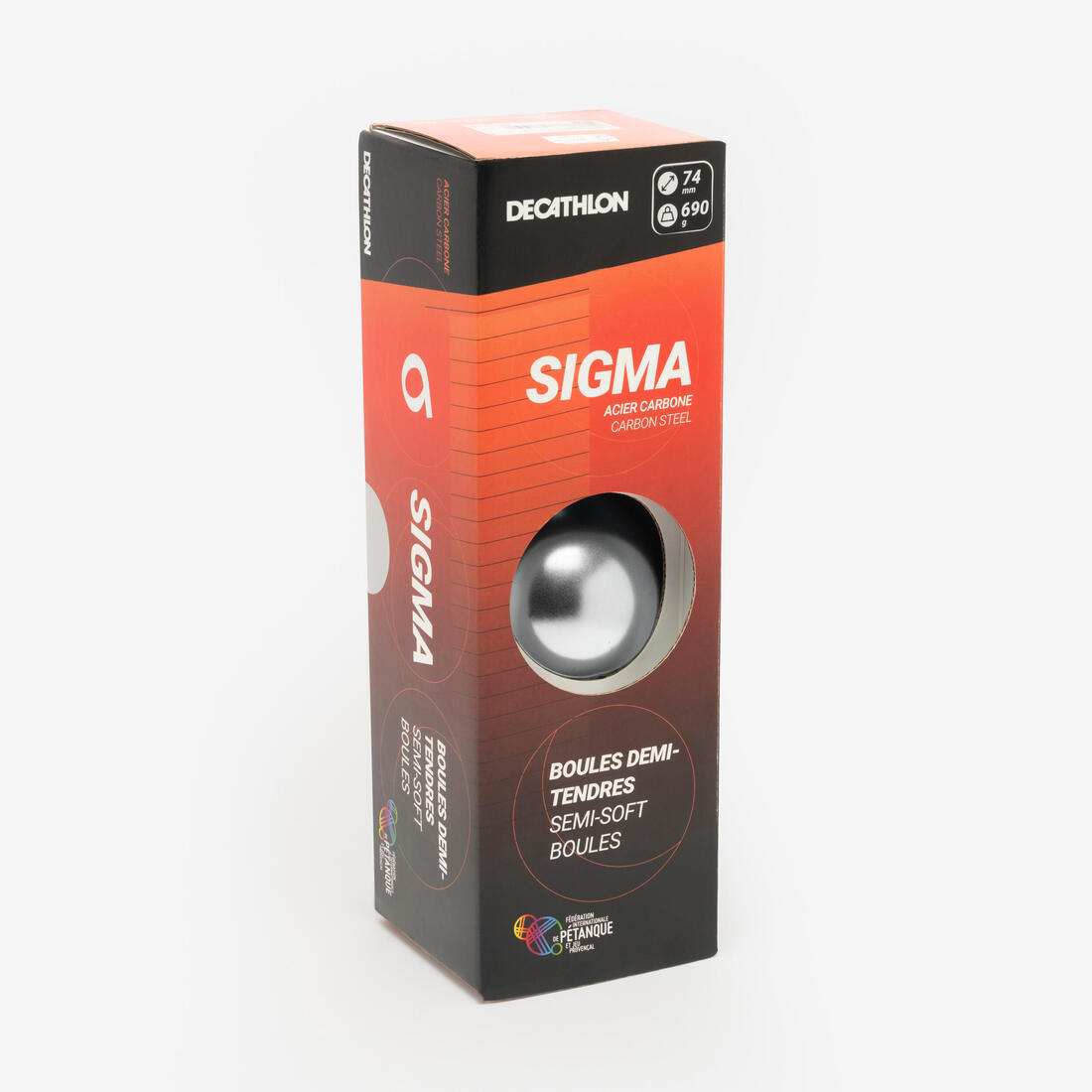 3 boules de pétanque homologuées compétition demi tendres SIGMA