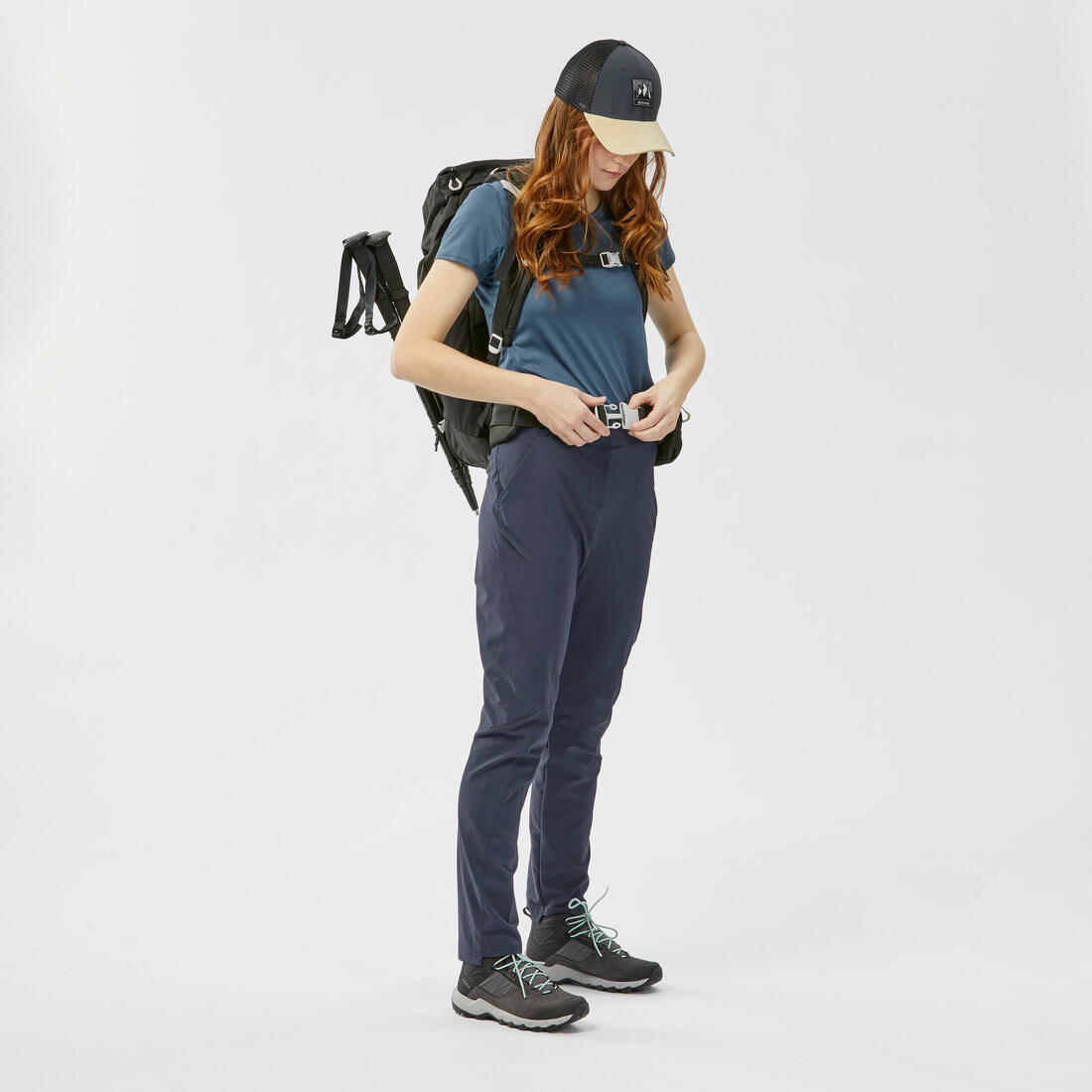 T-shirt manches courtes de randonnée montagne - MH100 - Femme