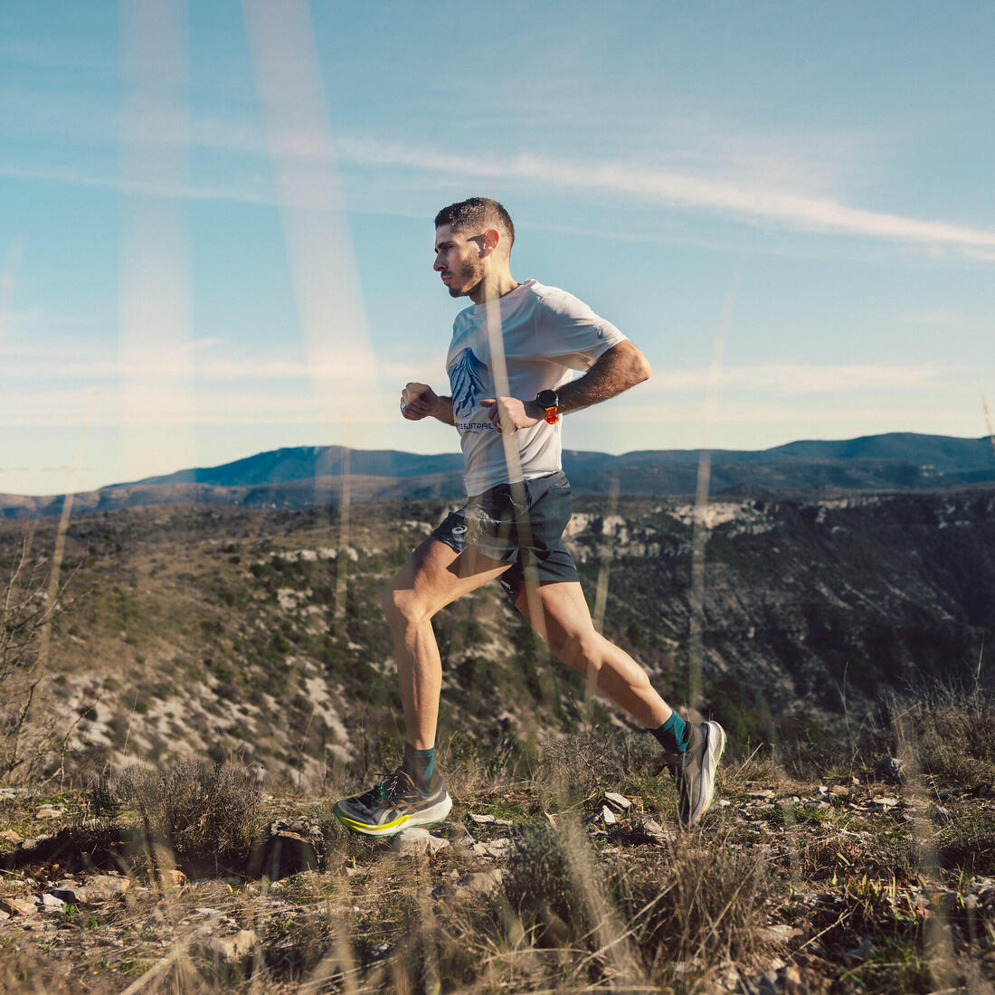Chaussures de running trail homme, Asics trabuco 14, noir et