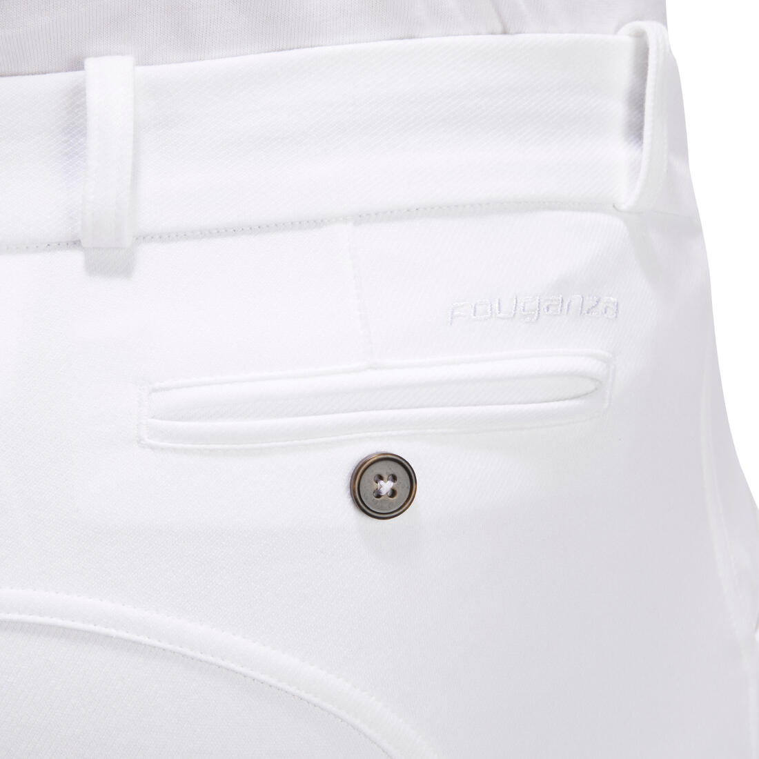Pantalon de concours équitation basanes agrippantes Homme - 140 blanc