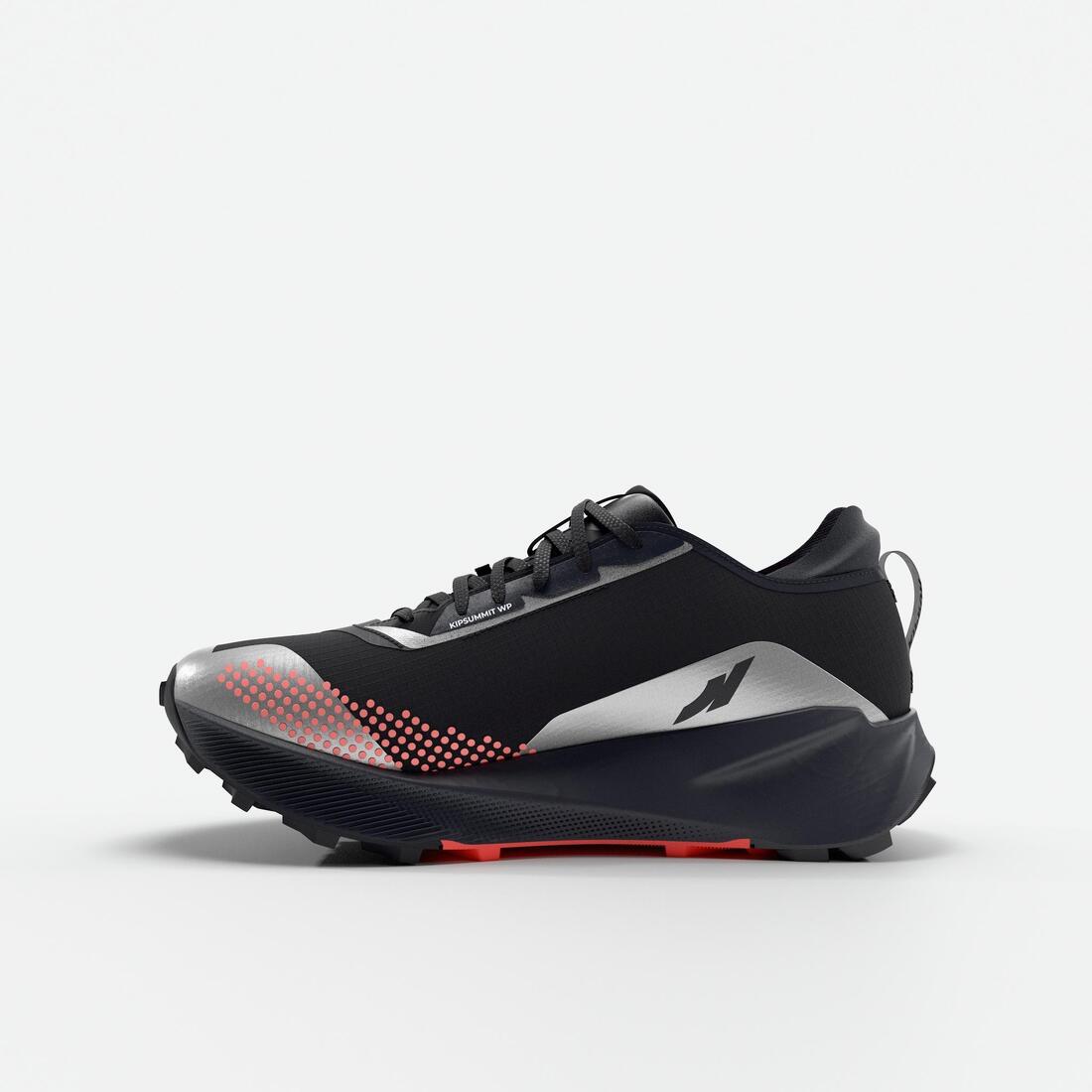 Chaussures de trail running imperméables femme, Kiprun Kipsummit WP vert et