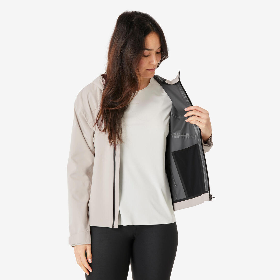 Veste de randonnée imperméable femme, MH100