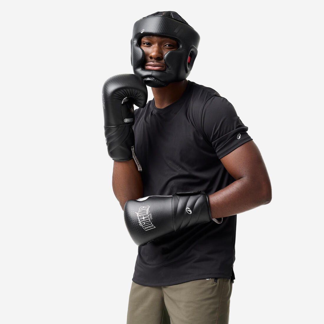 Casque de boxe adulte intégral, noir et