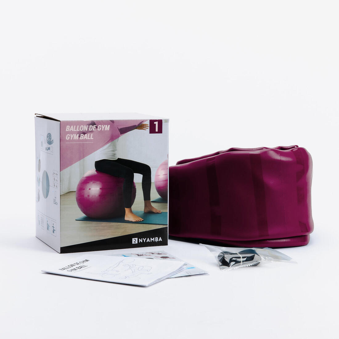 Gym ball taille 2 résistant 65 cm