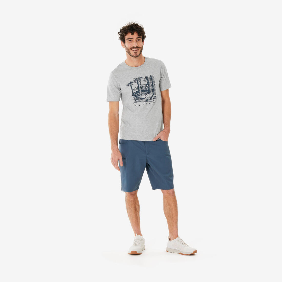 T-shirt de randonnée manches courtes homme, NH100