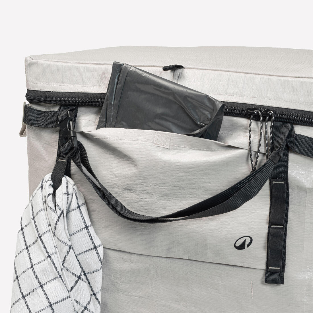 Poubelle de camping, 2 compartiments, modulable de 30 à 50 L