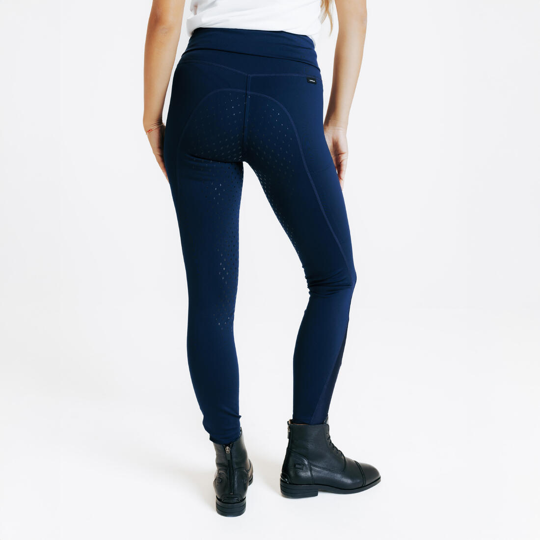 Legging équitation full grip Femme - 500 marine