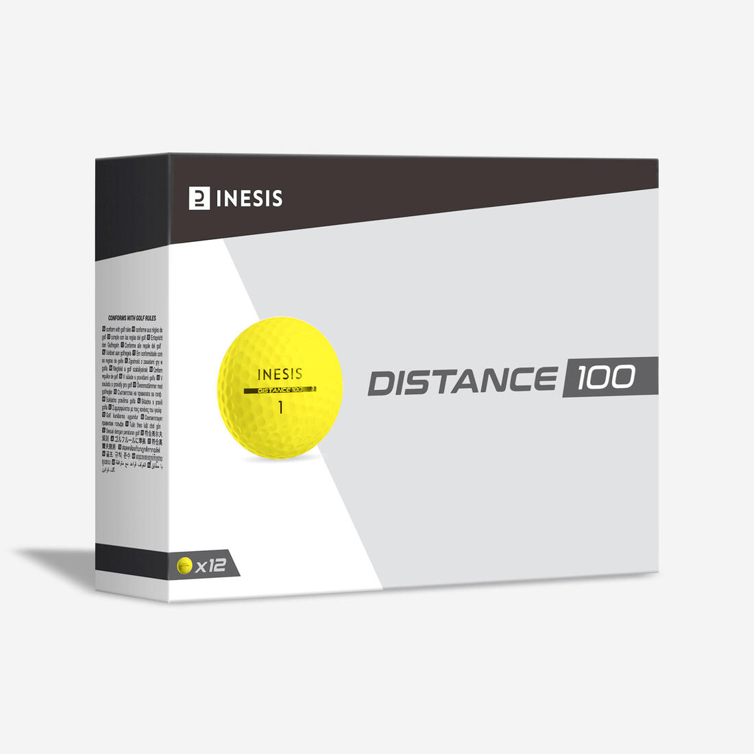 Balles golf x12 - INESIS Distance 100