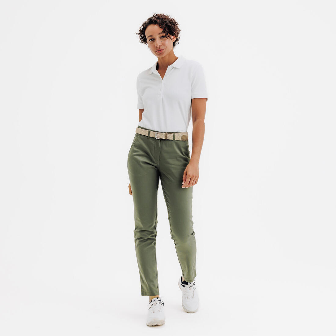 Polo golf en coton polyester manches courtes femme, MW500 beige clair