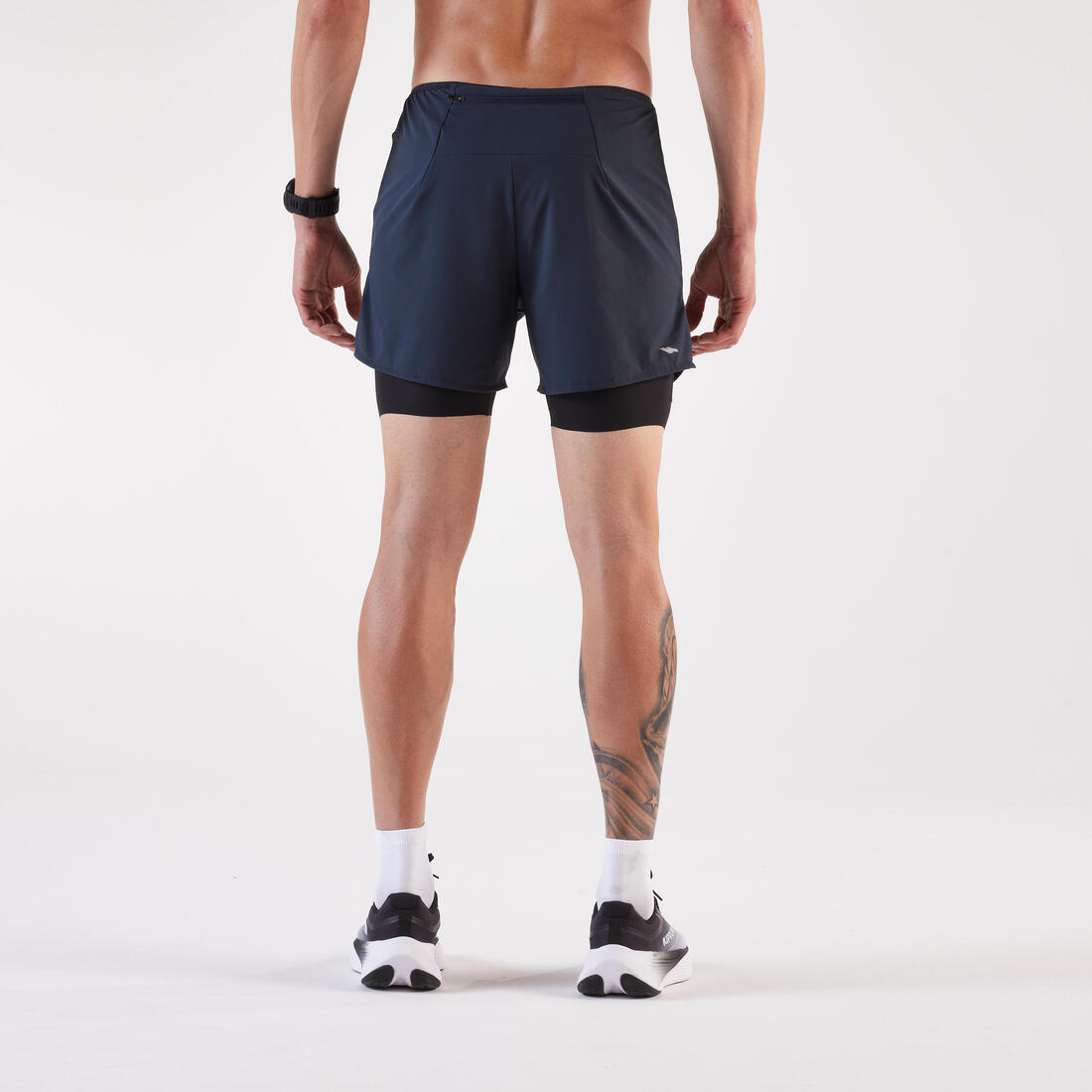Short 2 en 1 de running Homme, Kiprun Run 500 Confort