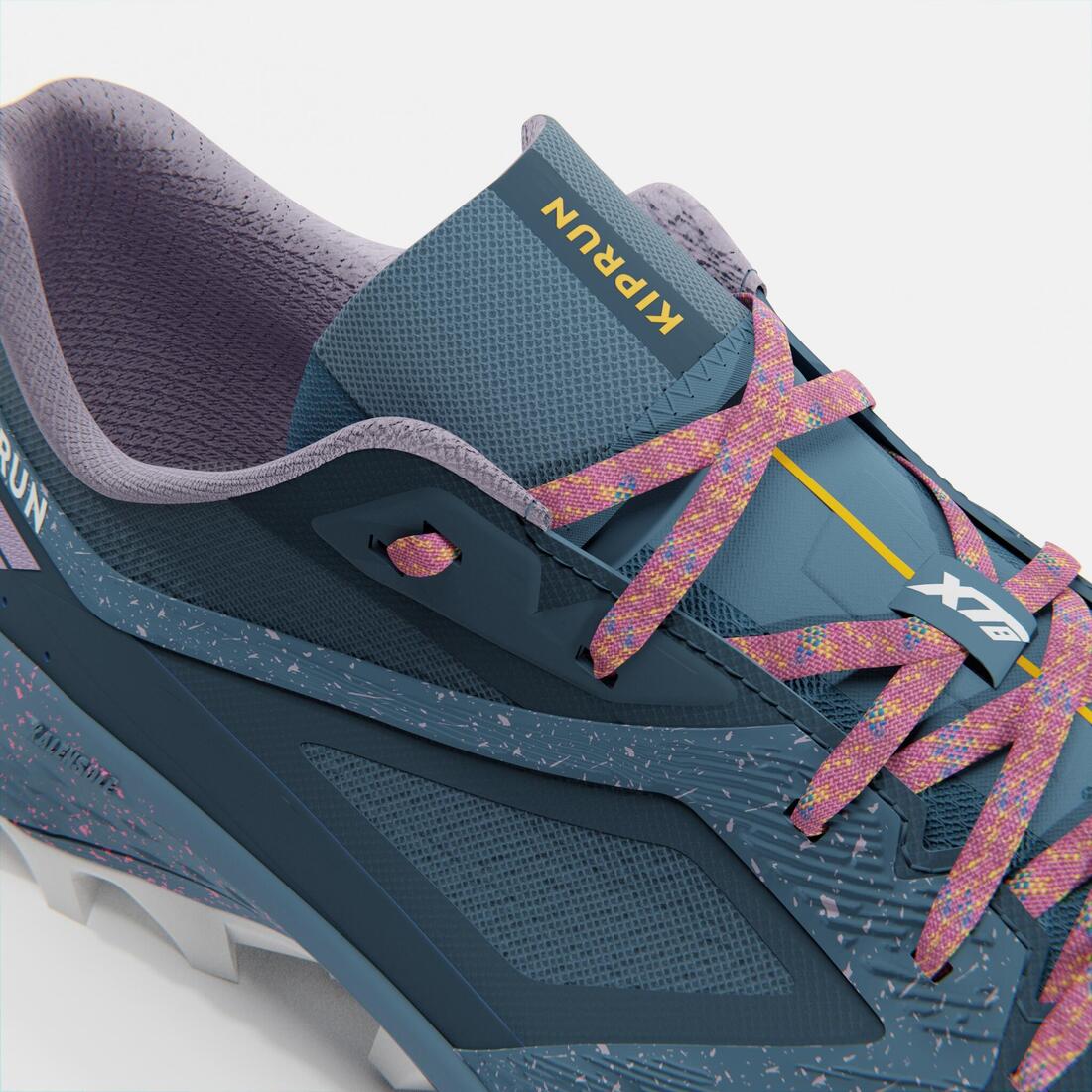 Chaussures de Trail Running Femme, Kiprun XT8 Vert Jaune