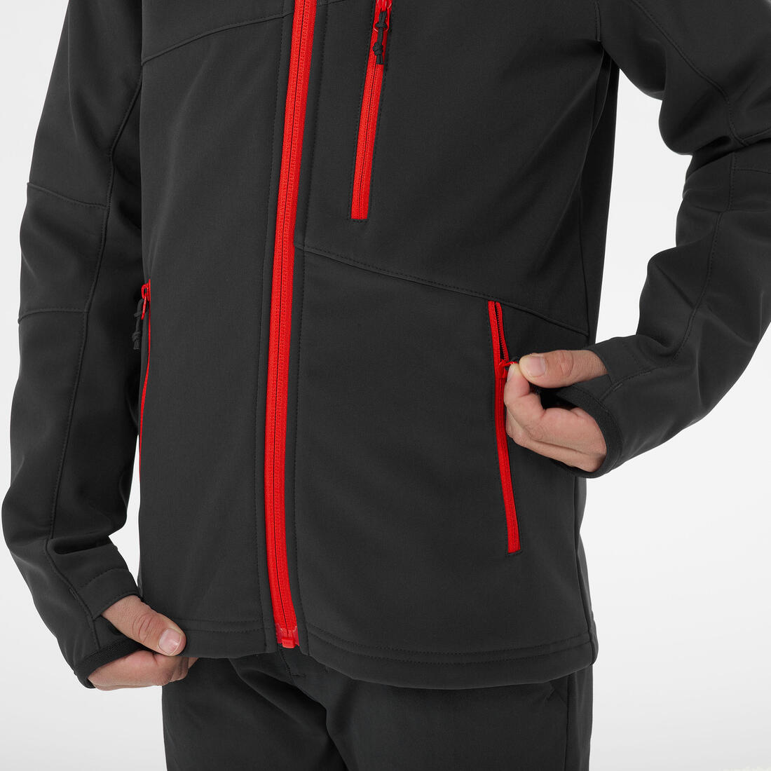 Veste softshell de randonnée enfant 7-15 ans, MH900 noir