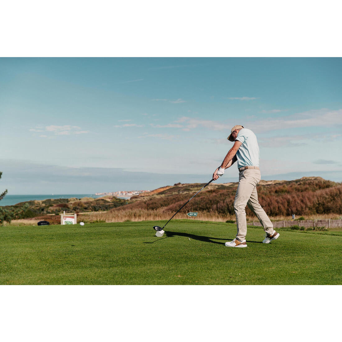 Pantalon de golf chino coton homme, MW500