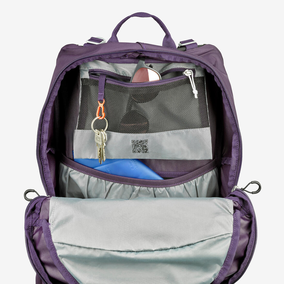 Sac à dos de randonnée ventilé 25L, MH500 khaki