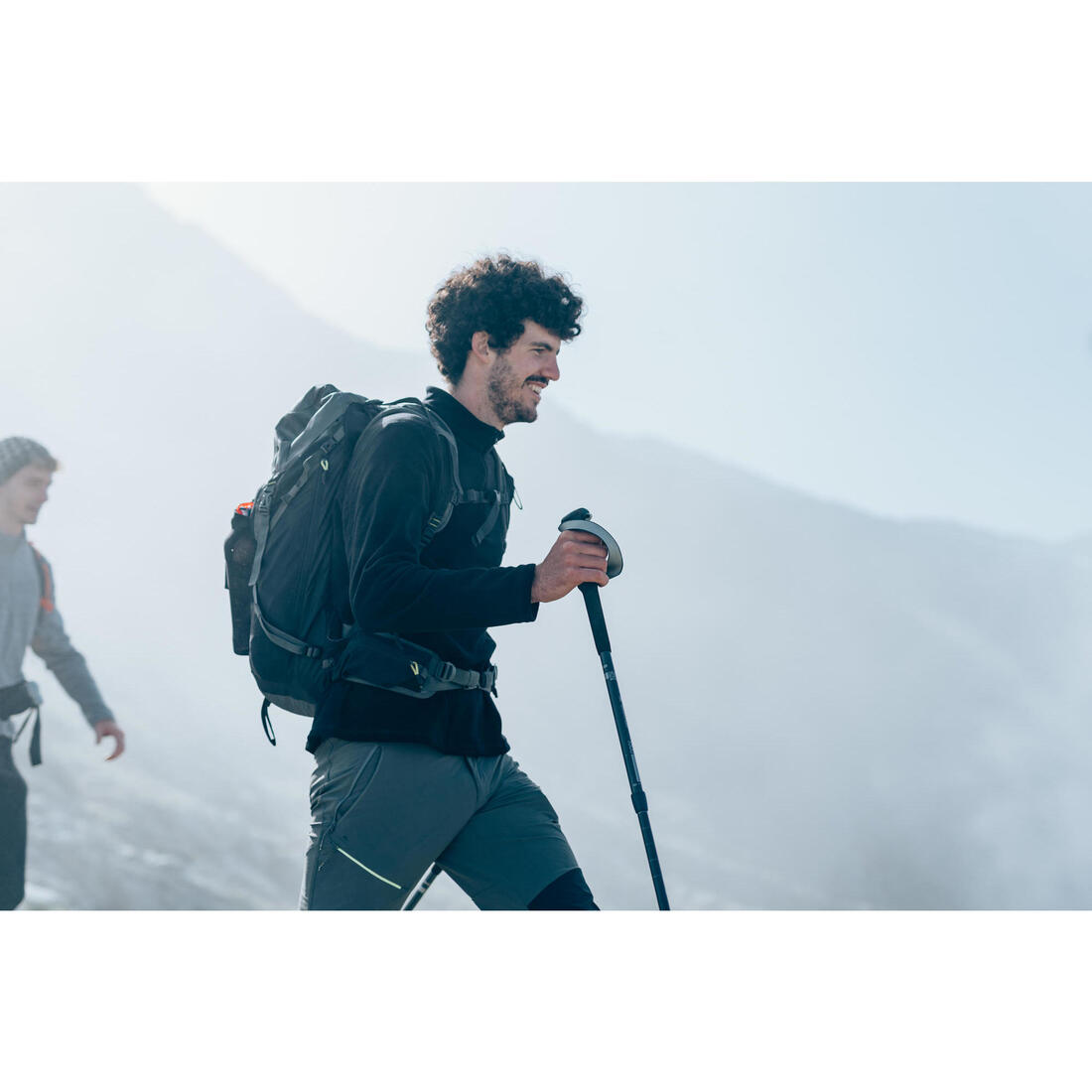 Polaire de randonnée montagne homme, MH100 demi zip