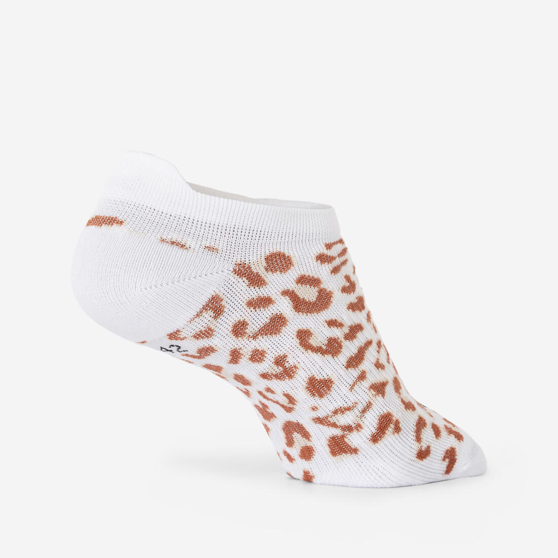 Chaussettes invisibles de fitness x3 femme, vert marron et