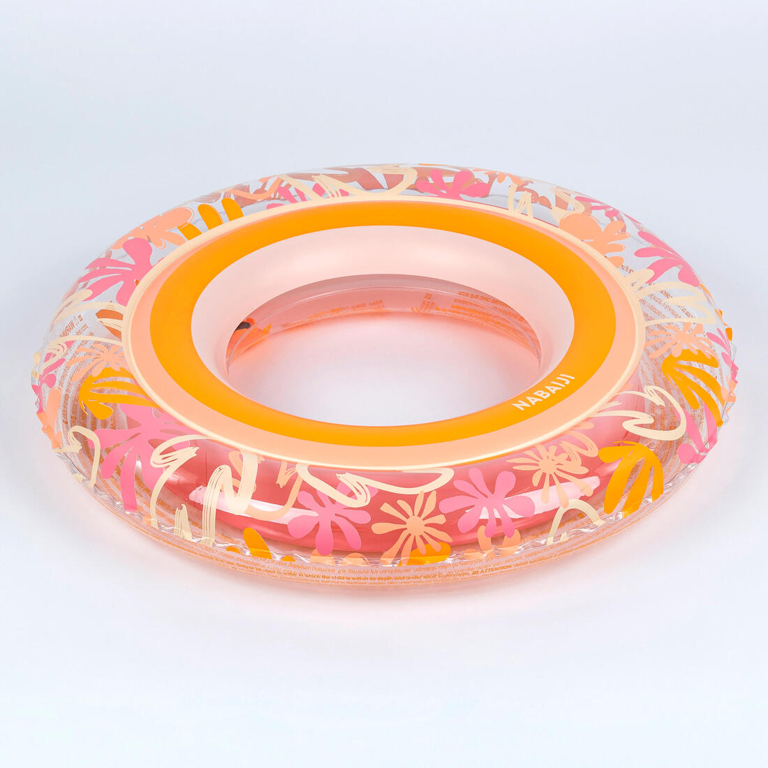 Bouée piscine gonflable 65 cm transparente savane