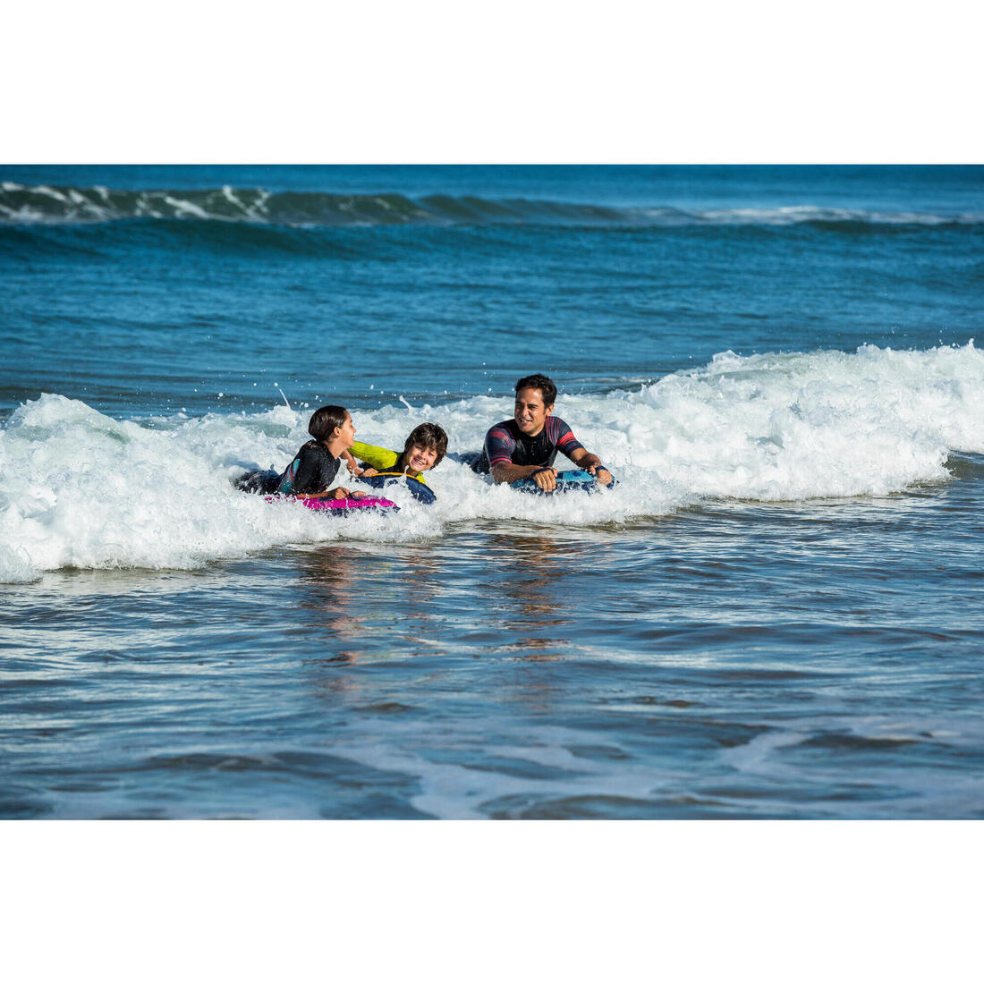 BODYBOARD DECOUVERTE GONFLABLE - COMPACT BLEU (25-75KG)