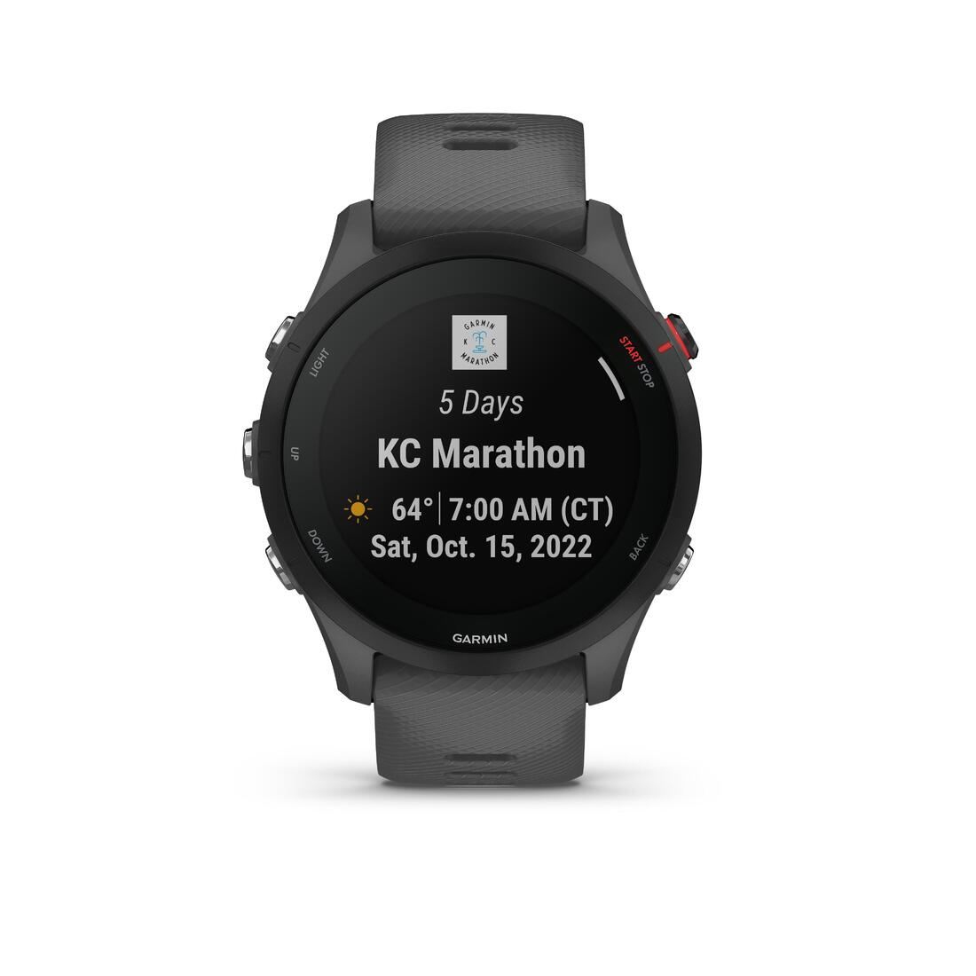 Montre gps connectée garmin forerunner 255 grise ardoise