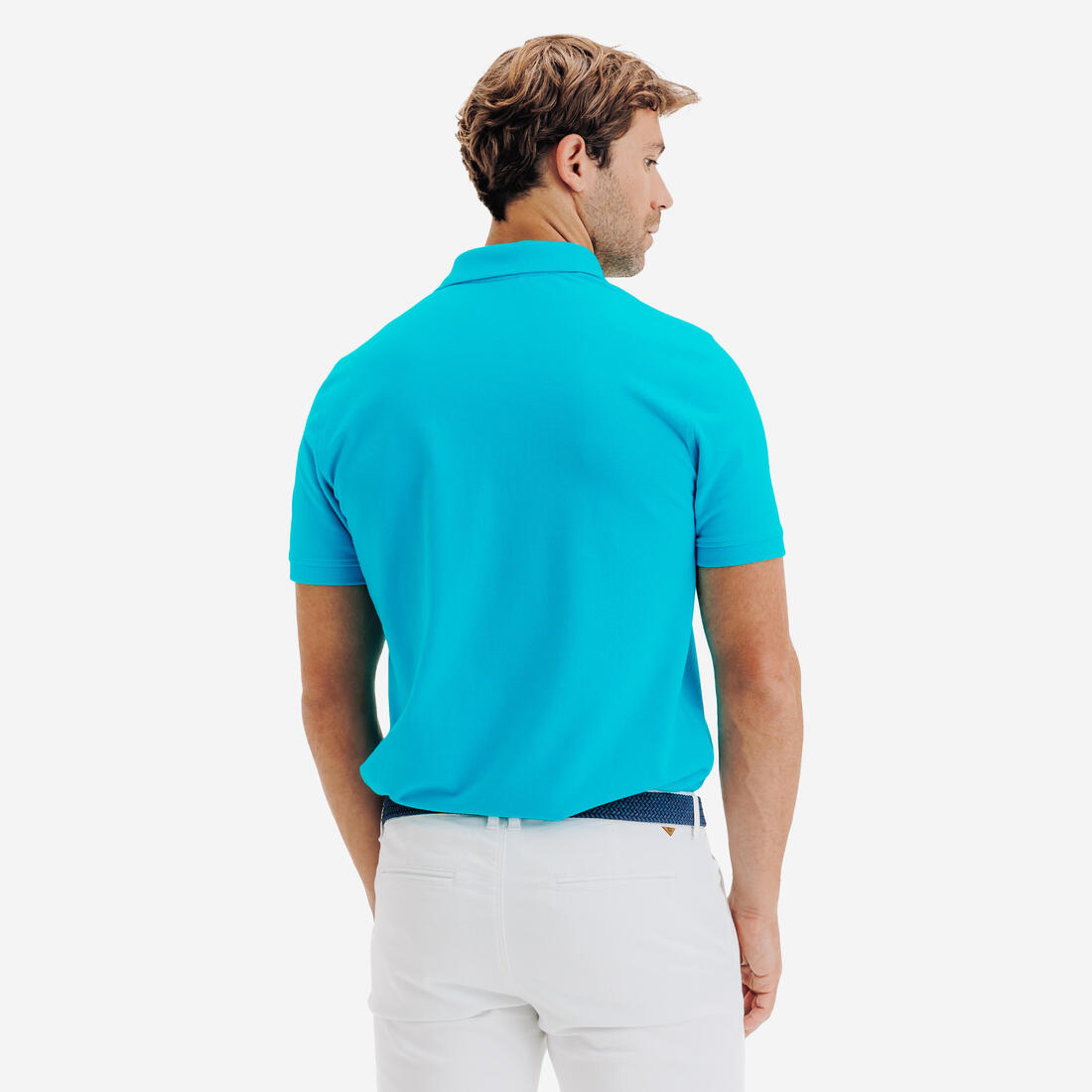 Polo de golf en coton polyester manches courtes homme, MW500