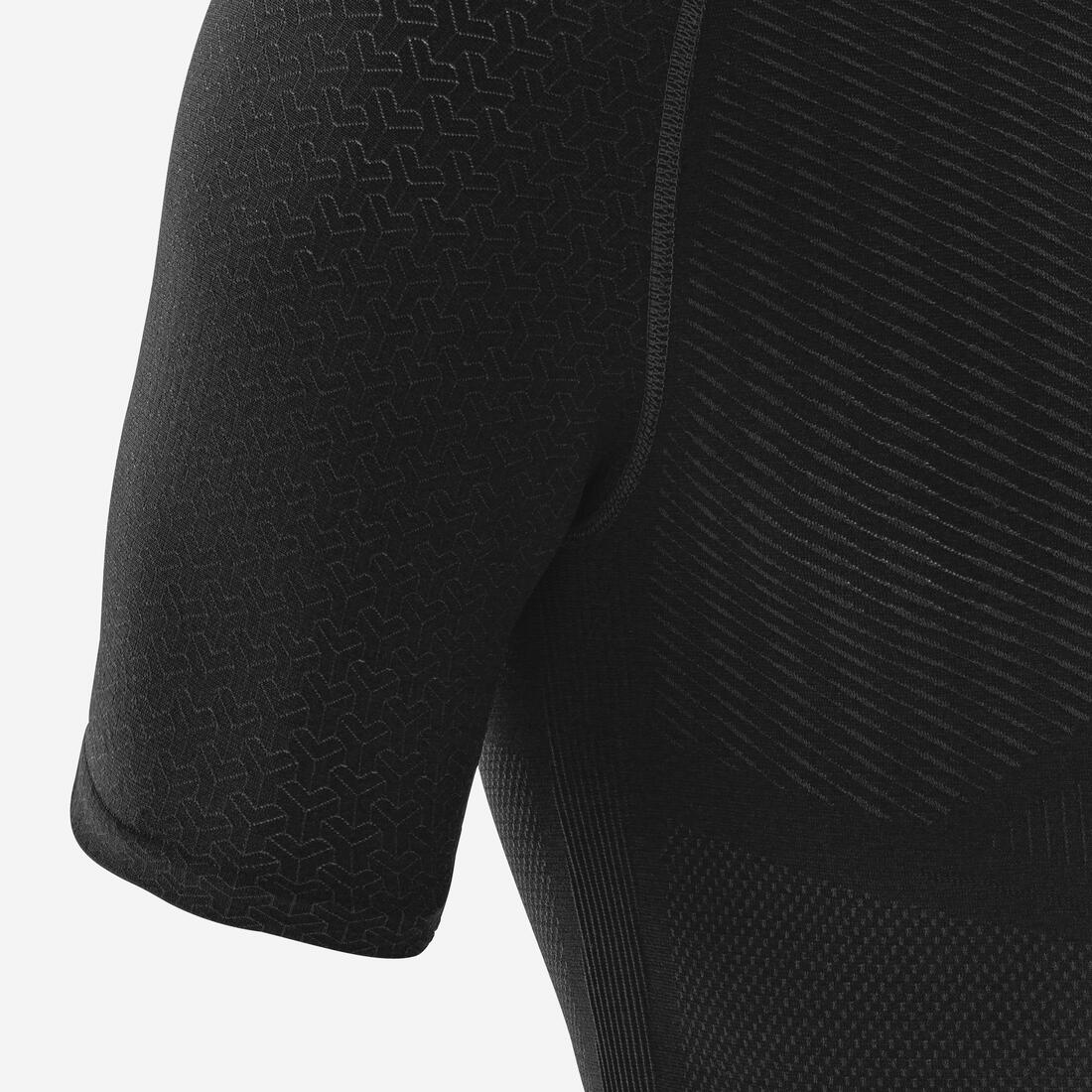 SOUS-VETEMENT THERMIQUE HAUT MANCHES COURTES ADULTE NOIR KEEPDRY 500