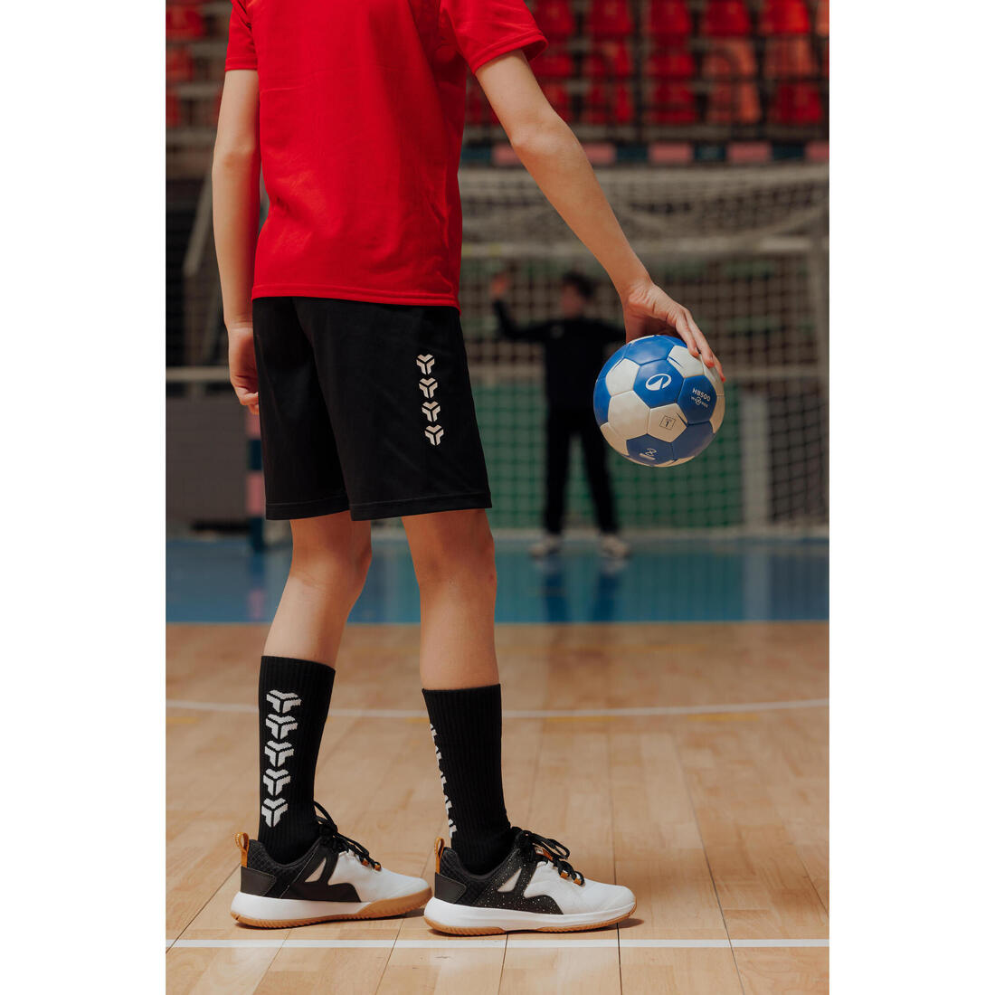 Short de handball enfant - H100 noir