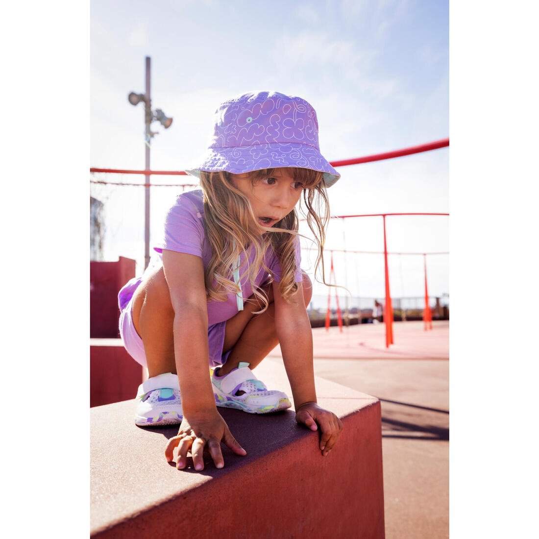 Chaussures Barefoot à scratch respirantes enfant, Stepper Fresh violet et
