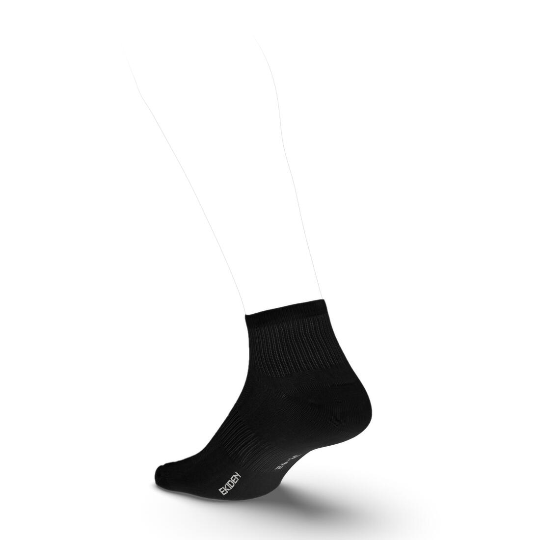 Lot de 3 paires de chaussettes de running run100 mid blanches