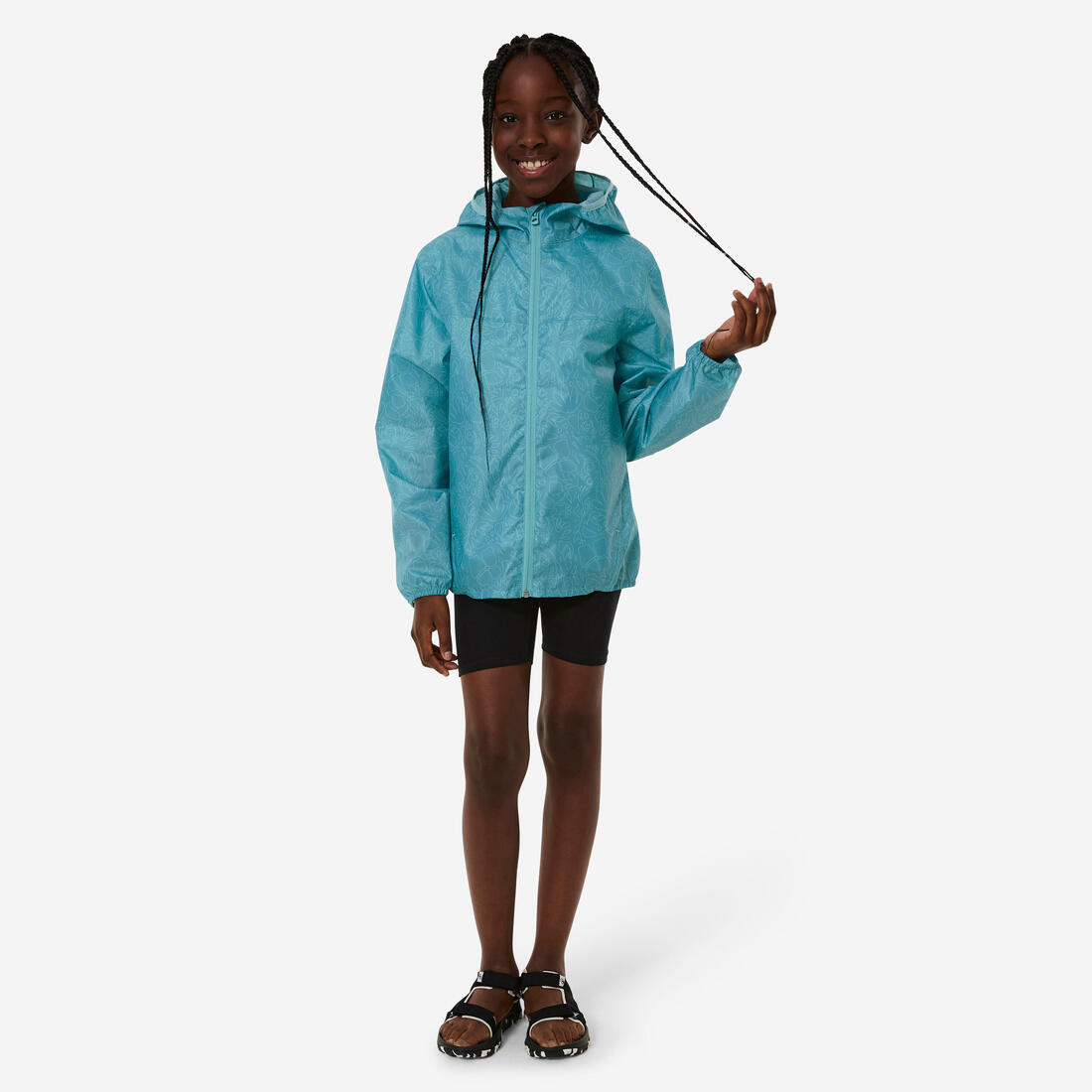 Veste imperméable de randonnée enfant 7-15 ans, MH100 zip