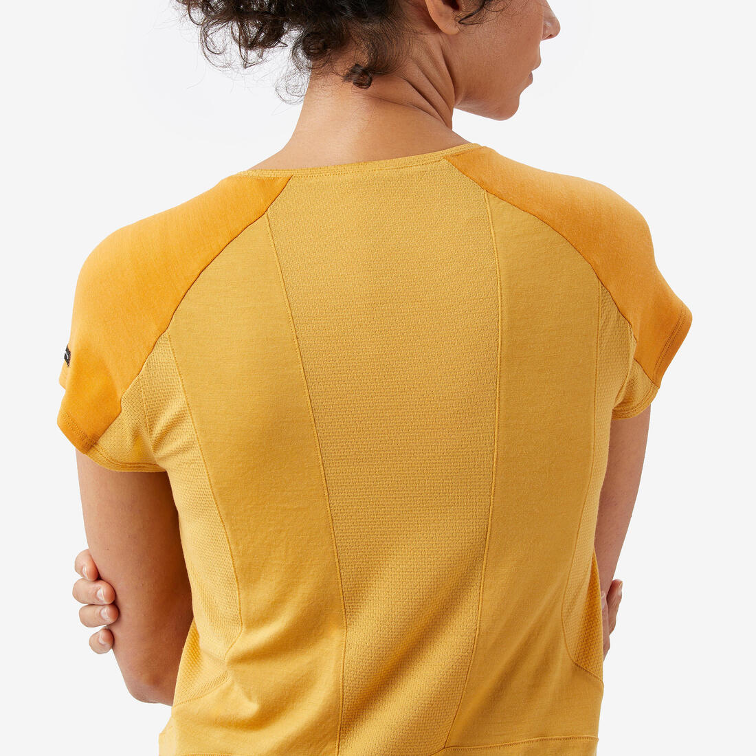 T-shirt de trek manches courtes en laine mérinos - Femme - MT500