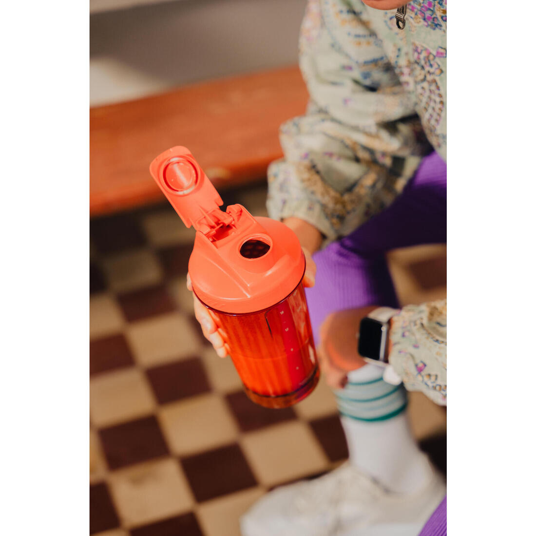 Classic shaker rouge corail avec tamis 500ml