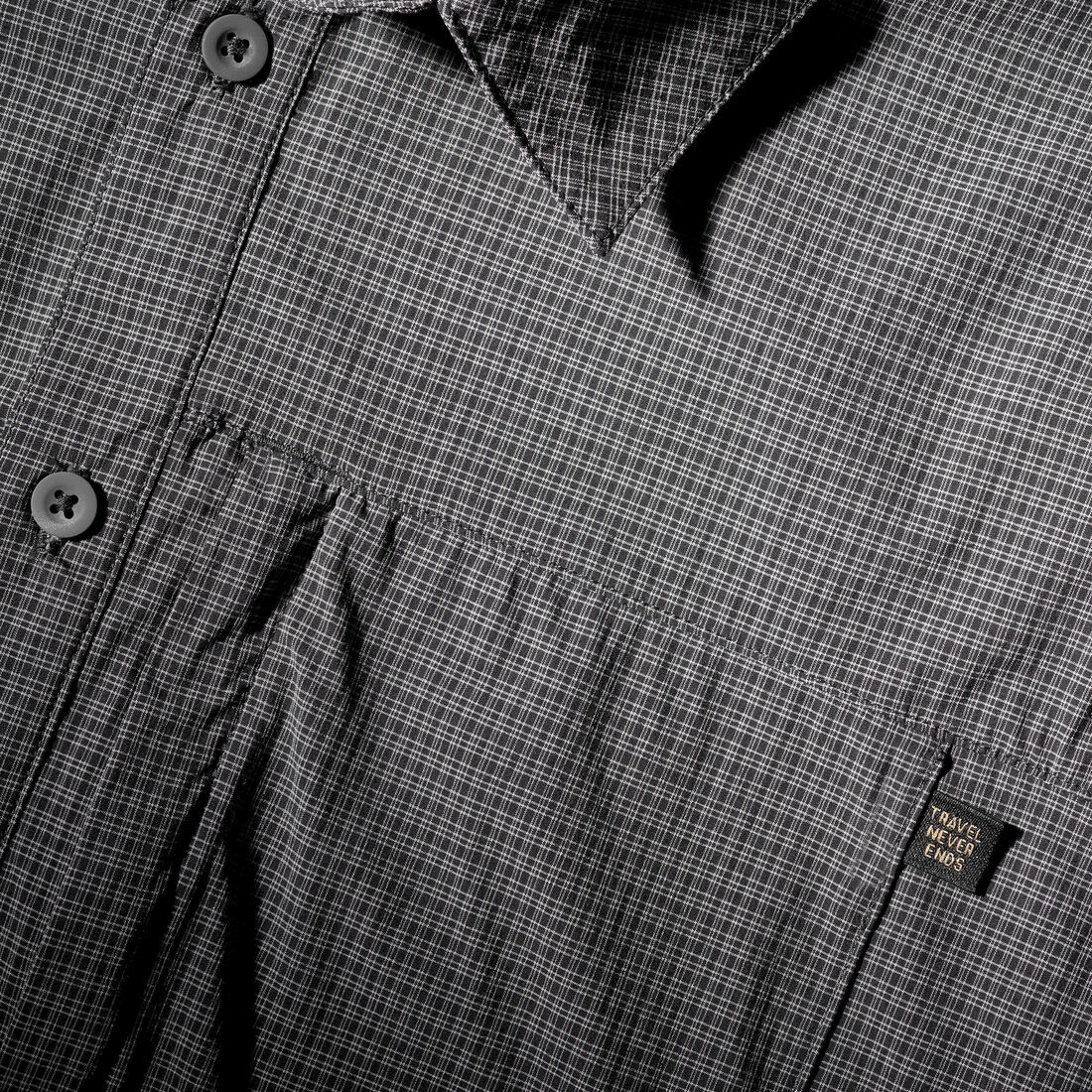 Chemise de trekking manches courtes homme, NH 500 stretch
