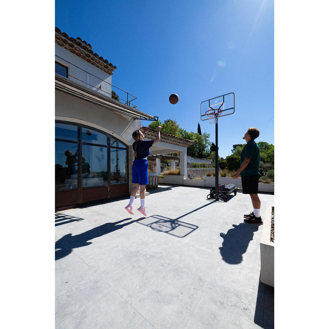 Panier basket pliable sur pied planche transparente 2,4 à 3,05 m, B500 Box
