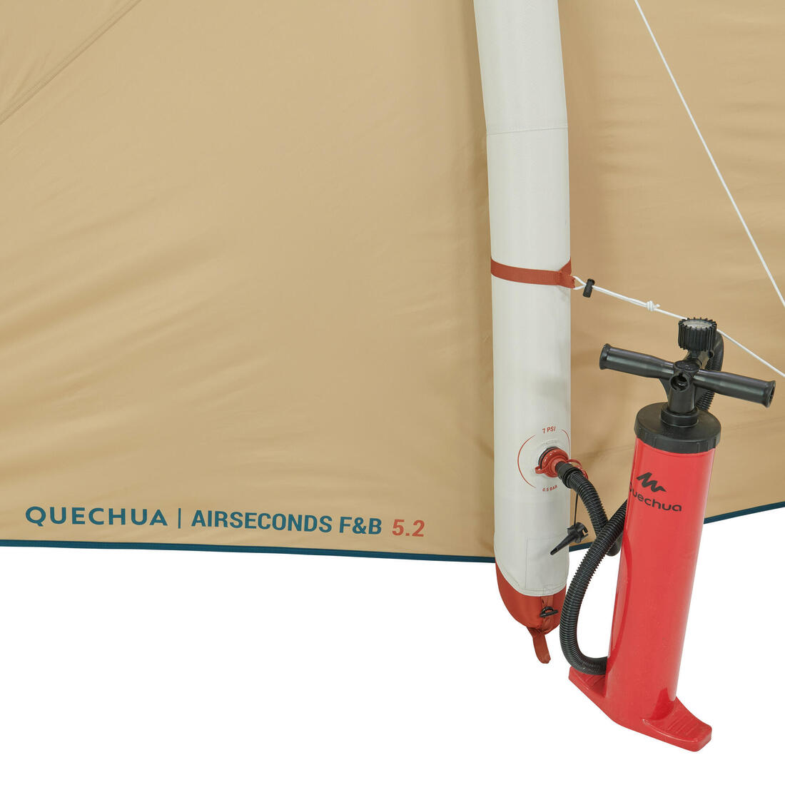 Tente de camping gonflable 5 places 2 chambres, Fresh & Black, Air Seconds 5.2