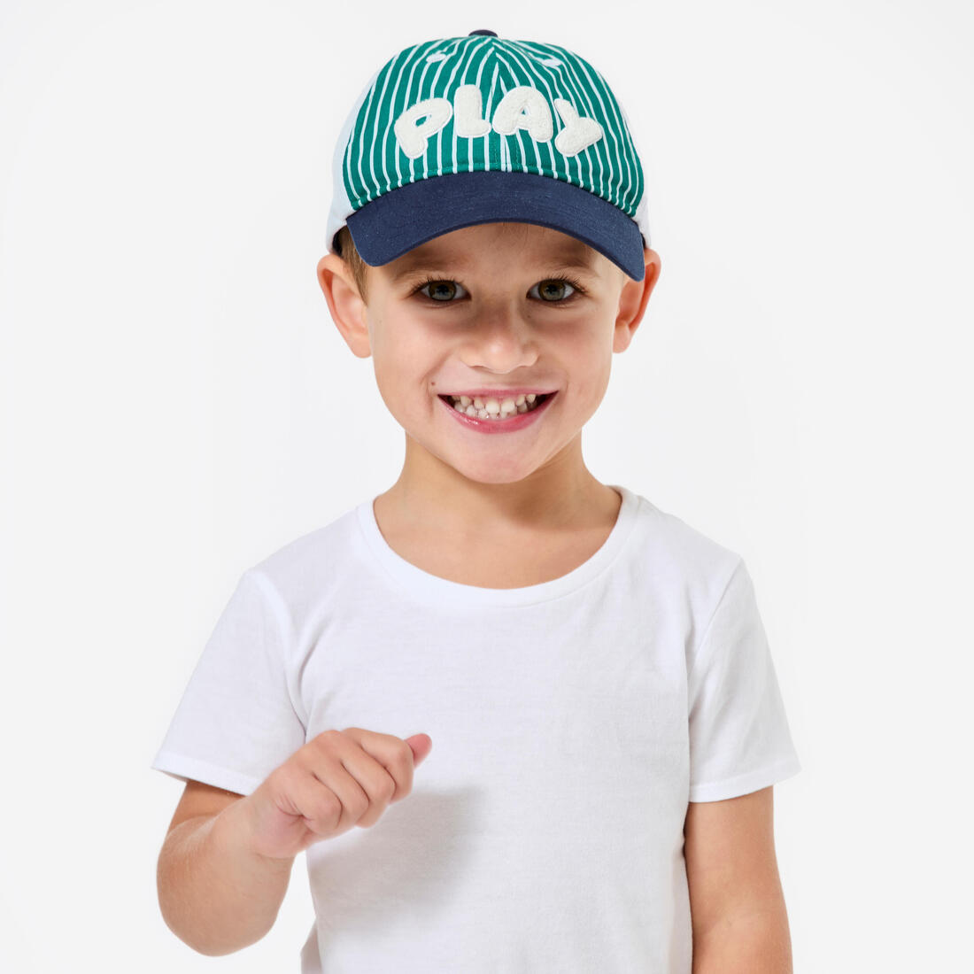 Casquette multisport ajustable bébé mixte, Rose blanc terracotta