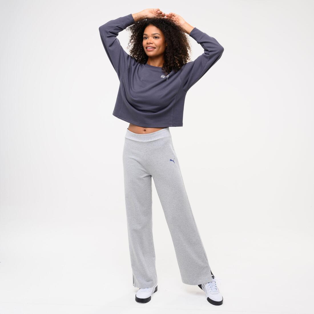 Pantalon droit en coton femme
