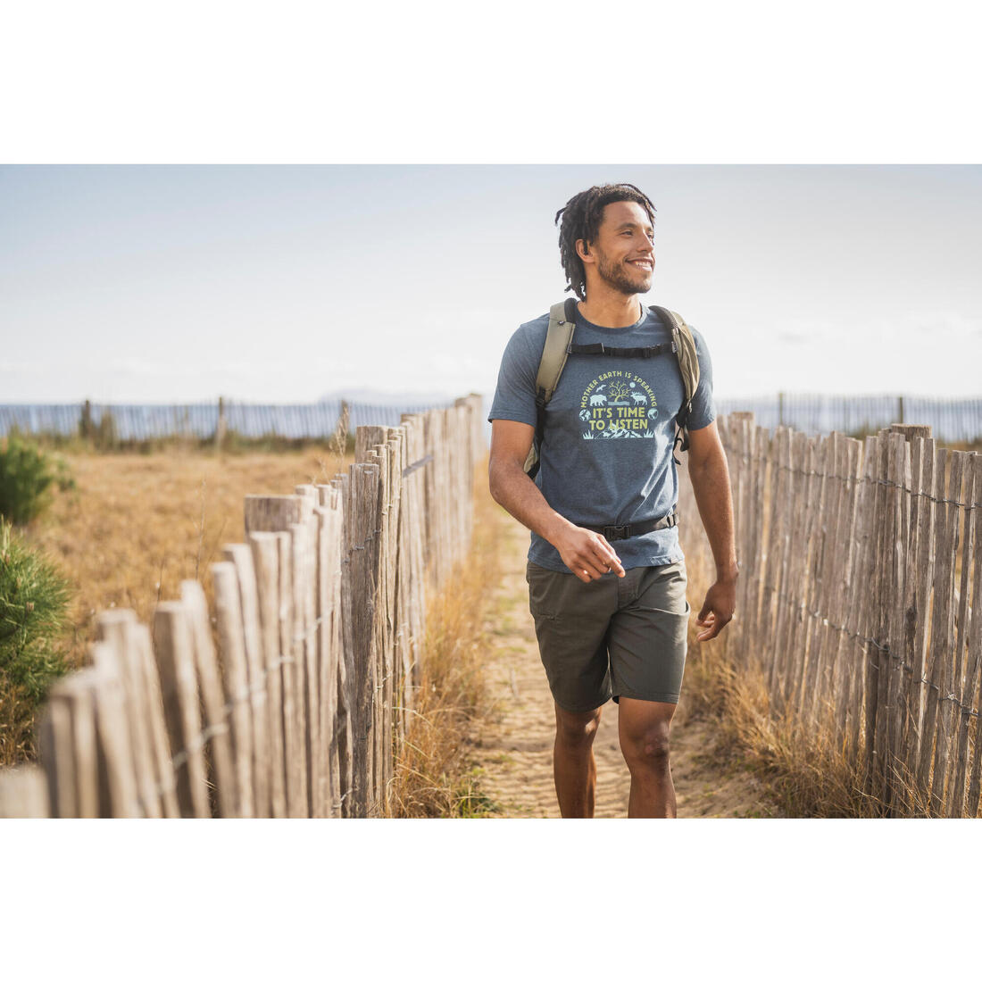 Short de randonnée homme, NH500 Regular