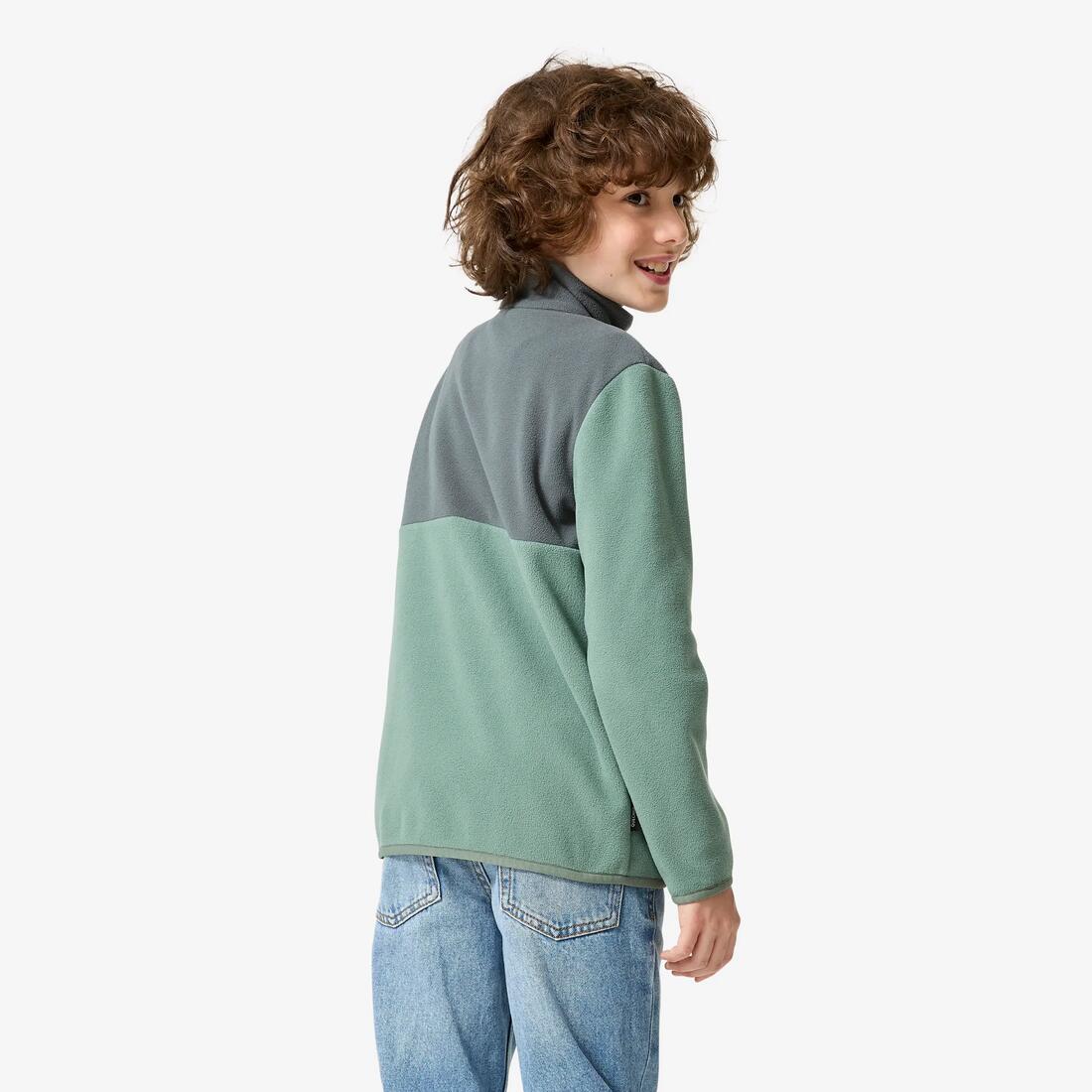 Veste polaire de randonnée enfant 7-15 ans, MH500 bleu et