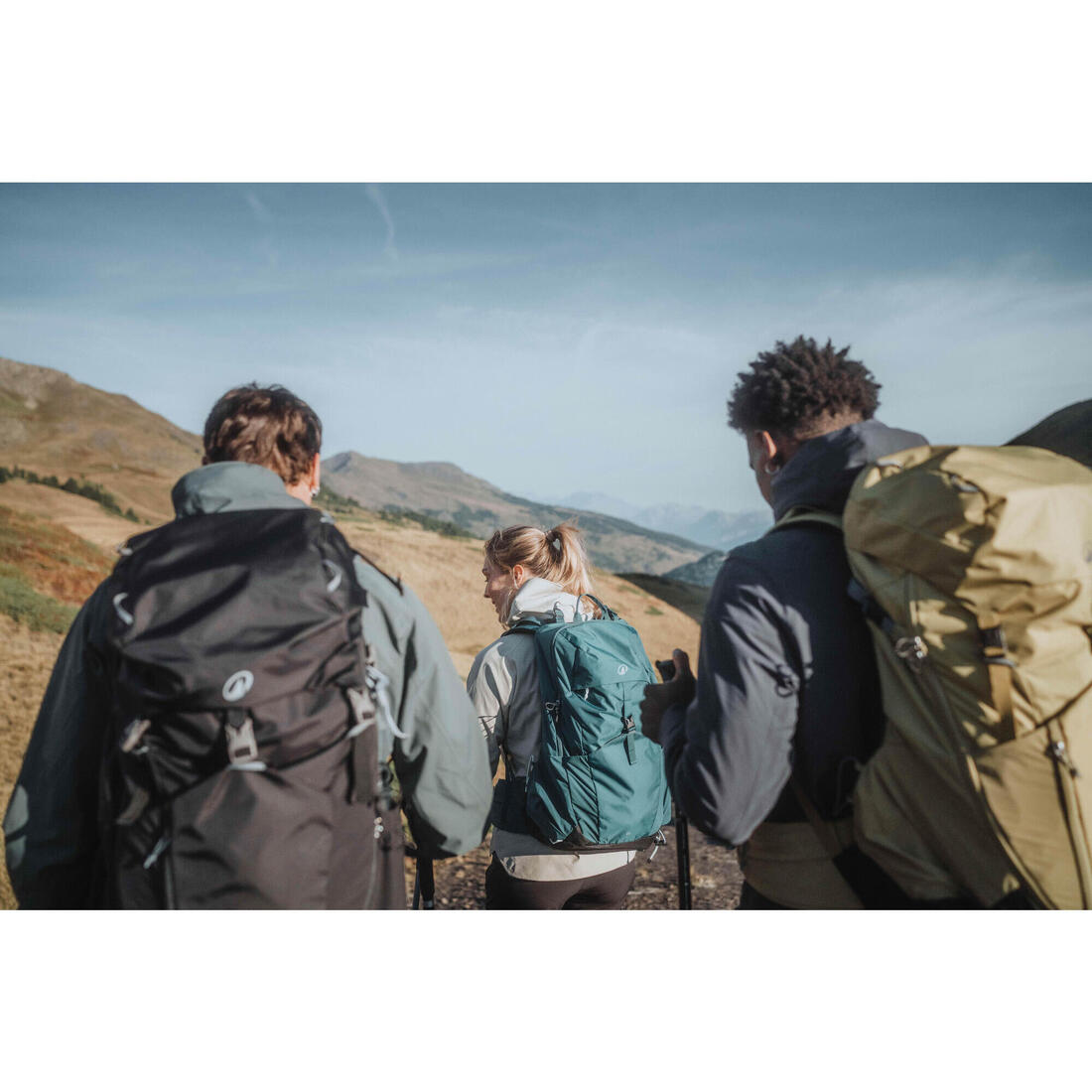 Sac à dos de randonnée ventilé 25L, MH500 khaki