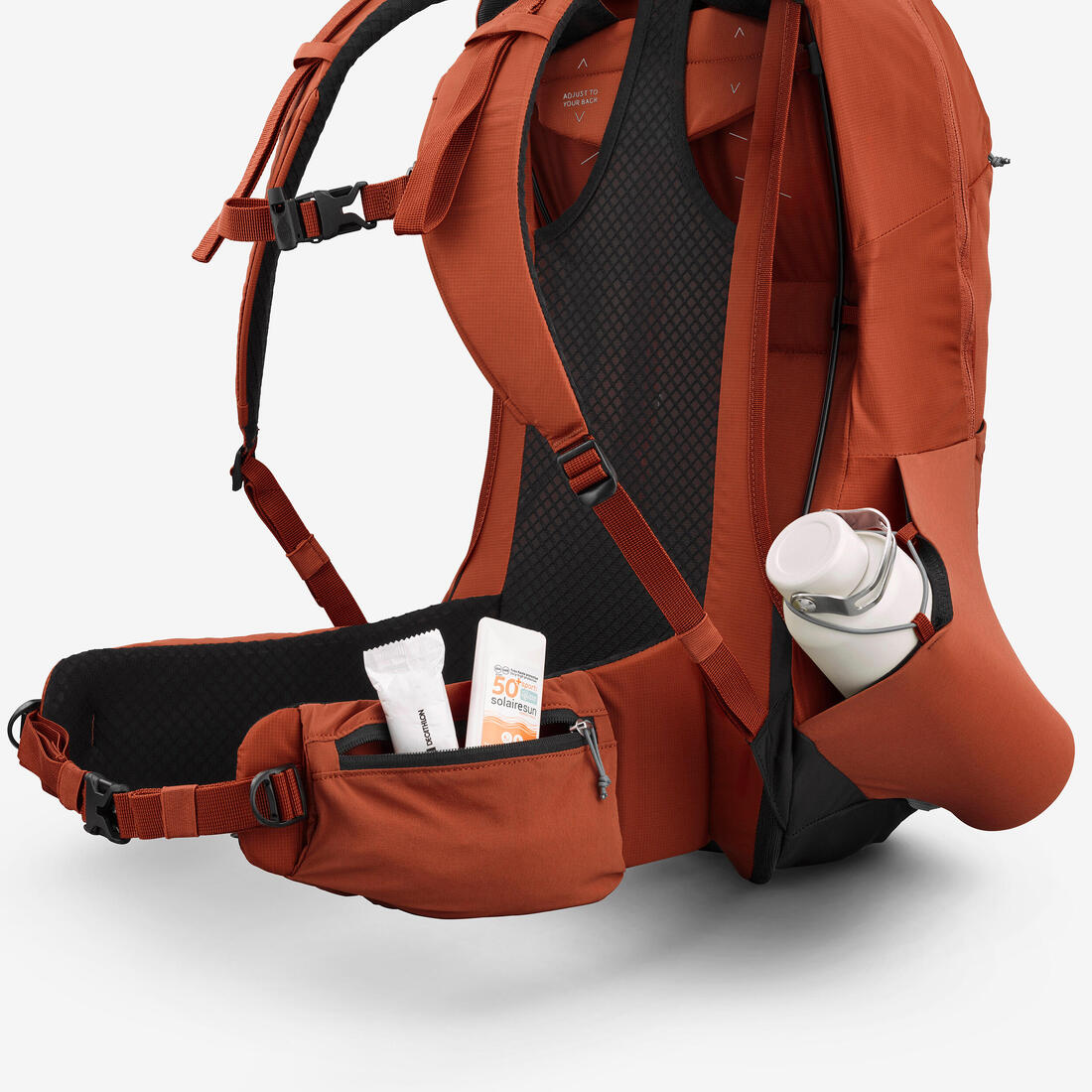 Sac à dos de randonnée ventilé 25L, MH500 khaki