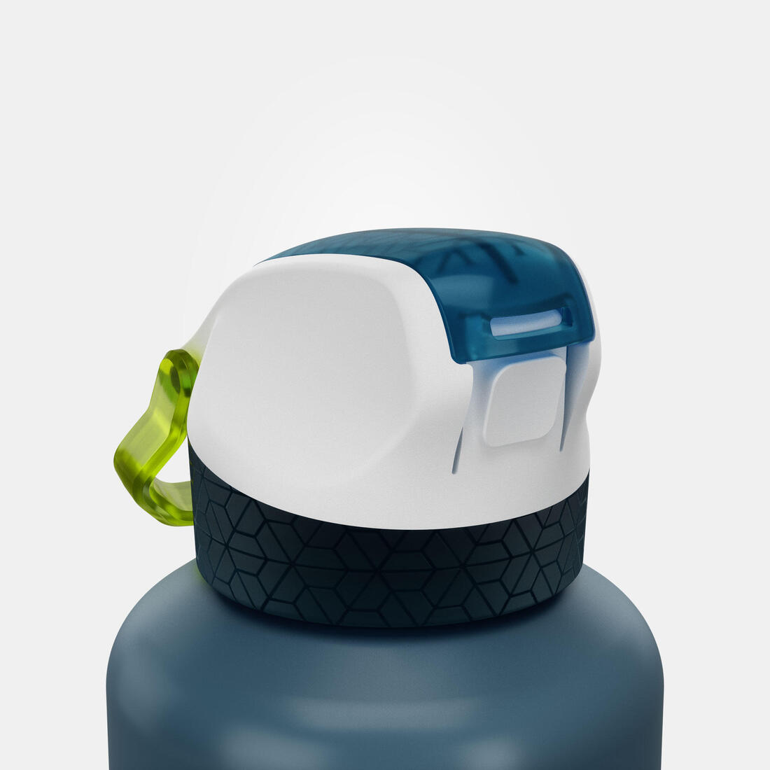Gourde alu enfant 0,6L, bouchon instantané, pipette et paille, en alu recyclé